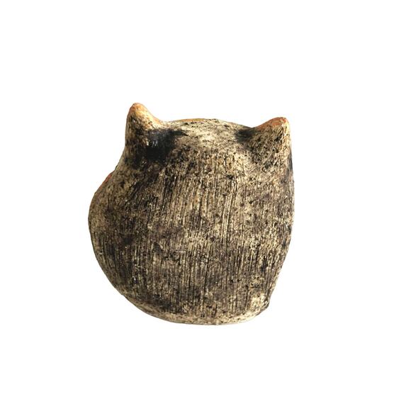 Vintage Cat Pottery Figurine Table Decor Orange Decoration Crafts - Picture 2 of 3